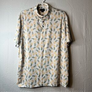 Chase54 Pineapple All Over Polyester/Spandex Blend Golf Polo Size XXL